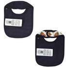 Baby Boys Navy Blue & White Teddy Bear Bib ( 2-Pack ), 1, hi-res
