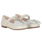 حذاء بنات بفيونكة باللون العاجي, 3, hi-res