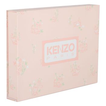 طقم فستان أطفال بطبعة نمر باللون الوردي للبنات