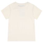 Boys Beige Logo T-Shirt, 3, hi-res