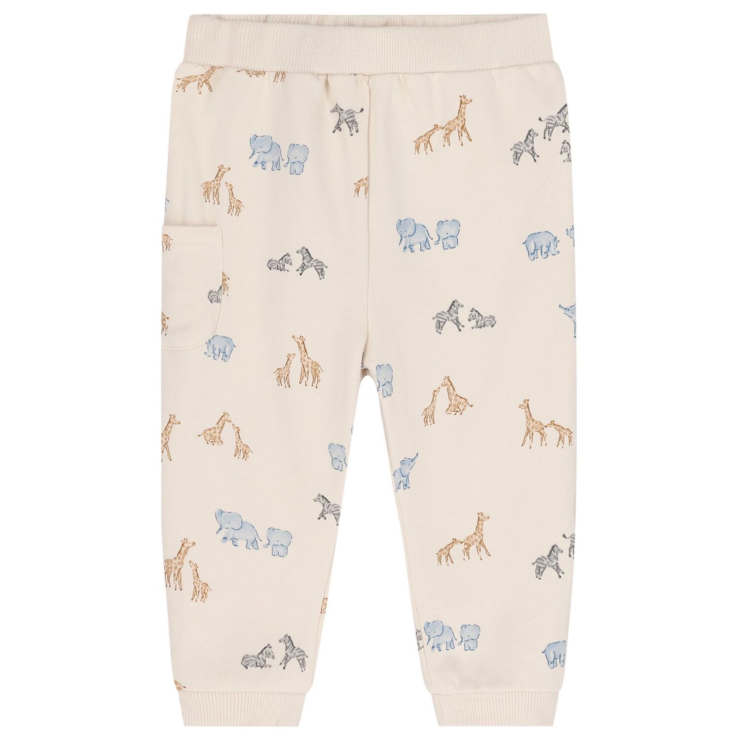 بدله رياضيه للاولاد باللون البيج والازرق ( قطعتين ) , 3, hi-res