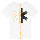 Boys White Logo T-Shirt, 1, hi-res