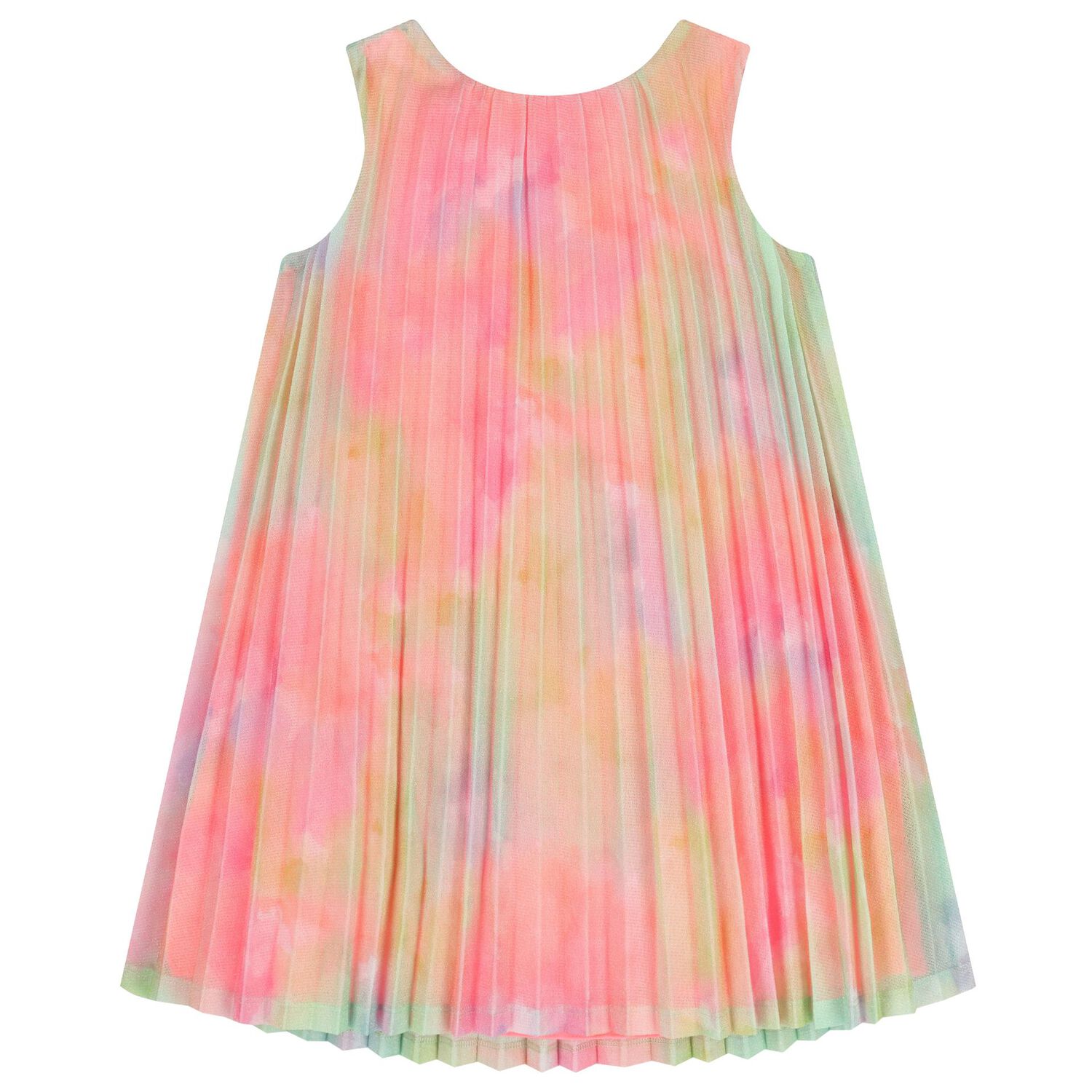 Girls Pink Pleated Dress, 1, hi-res
