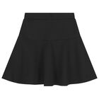 Girls Black Logo Skirt, 1, hi-res