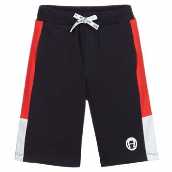 Boys Navy Logo Shorts