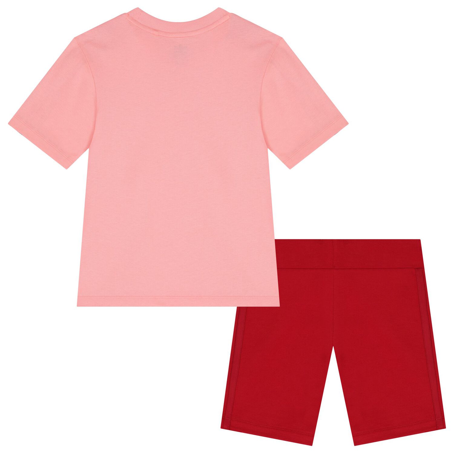 Girls Pink & Red Logo Shorts Set, 1, hi-res image number null