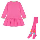 Girls Pink Logo Dress Set, 1, hi-res