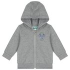 بدلة رياضية أولاد بالشعار باللون الرمادي, 1, hi-res