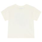 Girls Ivory Floral Logo T-Shirt, 1, hi-res