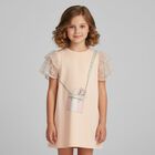 Girls Pink Logo Bag Dress, 1, hi-res