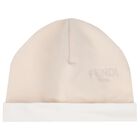 طقم هدايا ملابس أطفال بالشعار باللون البيج والأبيض, 1, hi-res