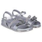 Girls Silver Embellished Sandals, 1, hi-res