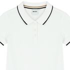 فستان بنات بولو بالشعار باللون الأبيض, 2, hi-res