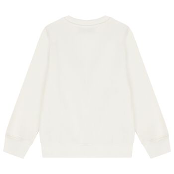 White Teddy Bear Logo Sweatshirt
