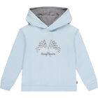 بدلة رياضية بالشعار باللون الأزرق للأولاد, 1, hi-res