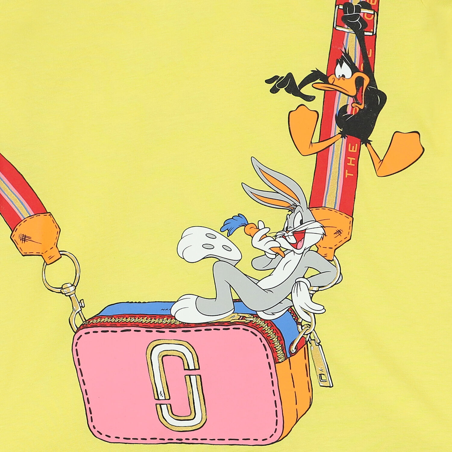 فستان بنات بالشعار باللون الأصفر, 1, hi-res