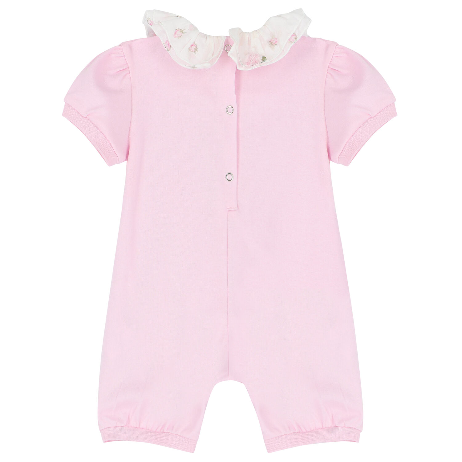 Baby Girls Pink Teddy Bear Romper, 1, hi-res