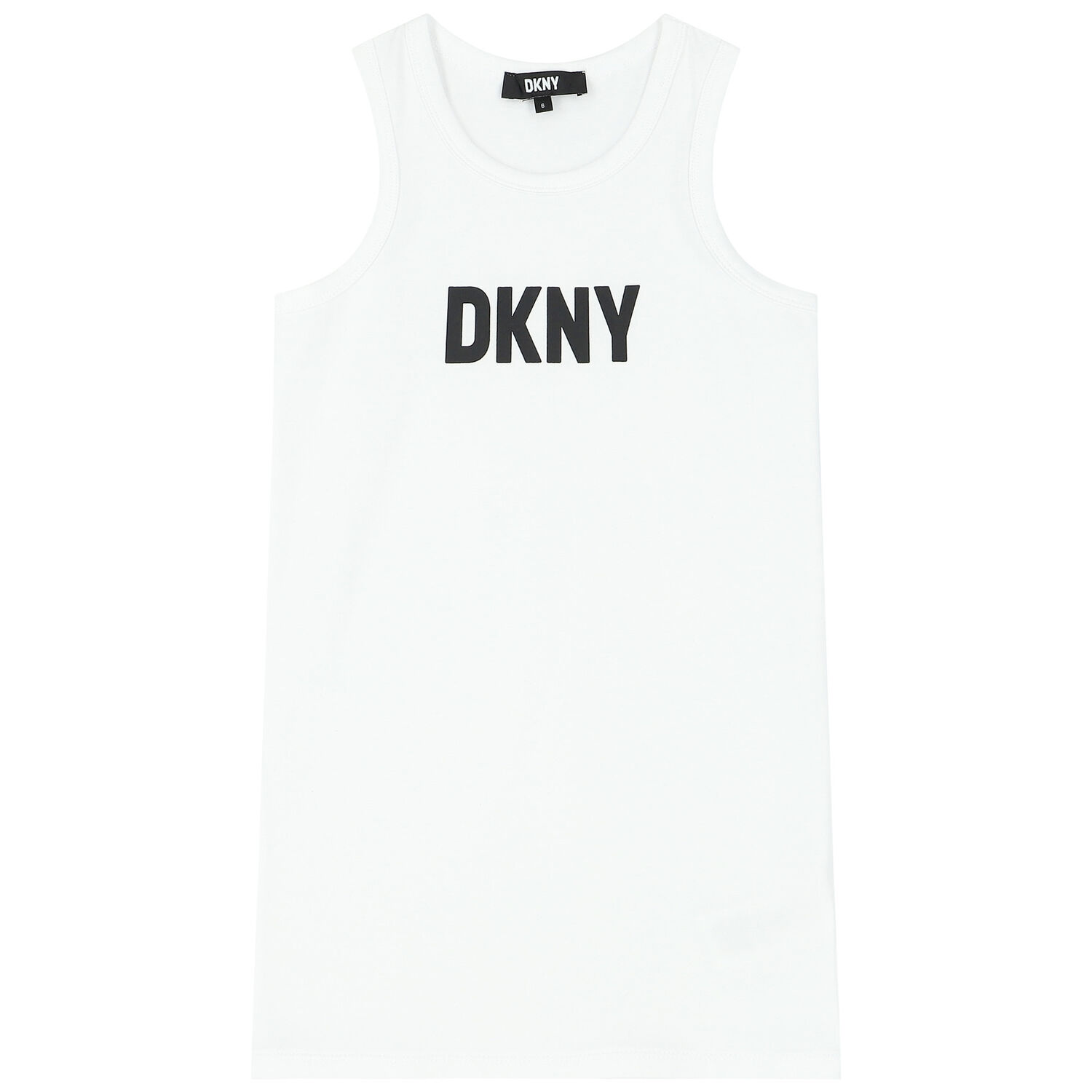 طقم فستان بالشعار باللون الأسود والأبيض , 1, hi-res