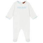 Baby Boys White & Blue Logo Babygrow Gift Set, 1, hi-res
