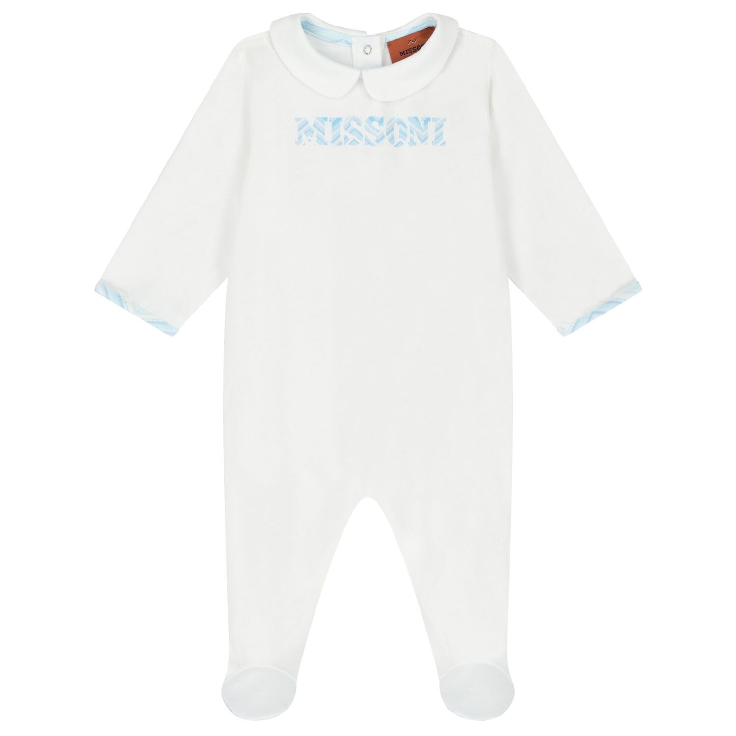 Baby Boys White & Blue Logo Babygrow Gift Set, 1, hi-res