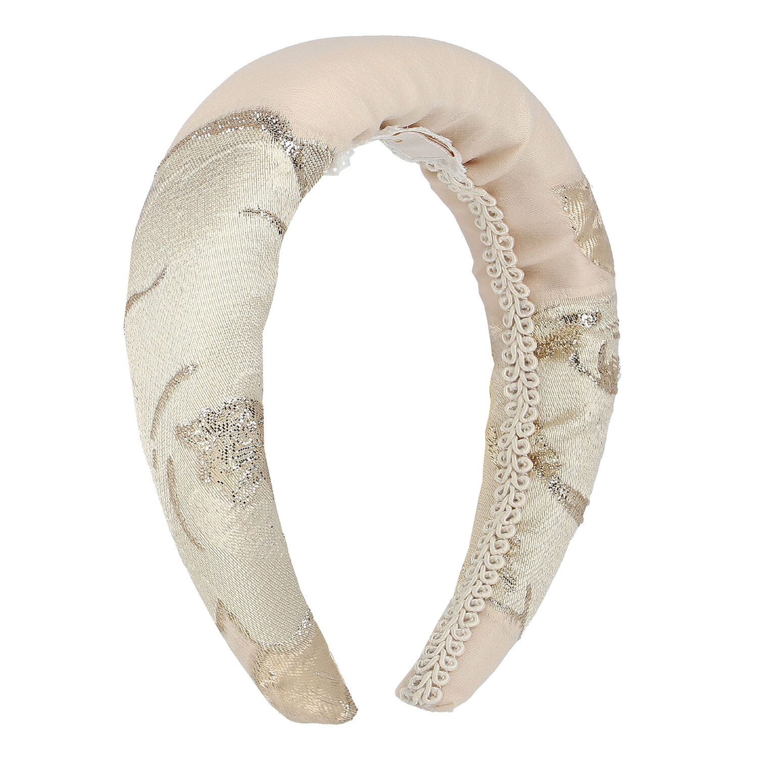 Girls Gold Jacquard Headband, 1, hi-res image number null