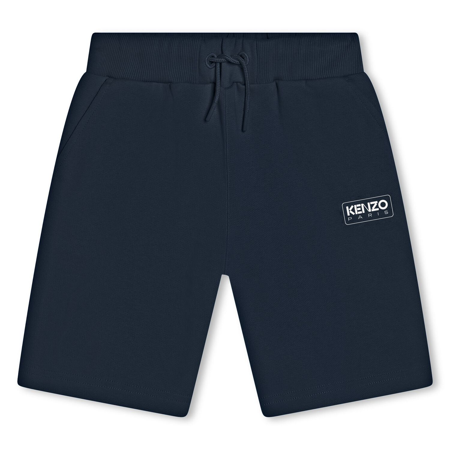 Boys Navy Blue Logo Shorts, 3, hi-res