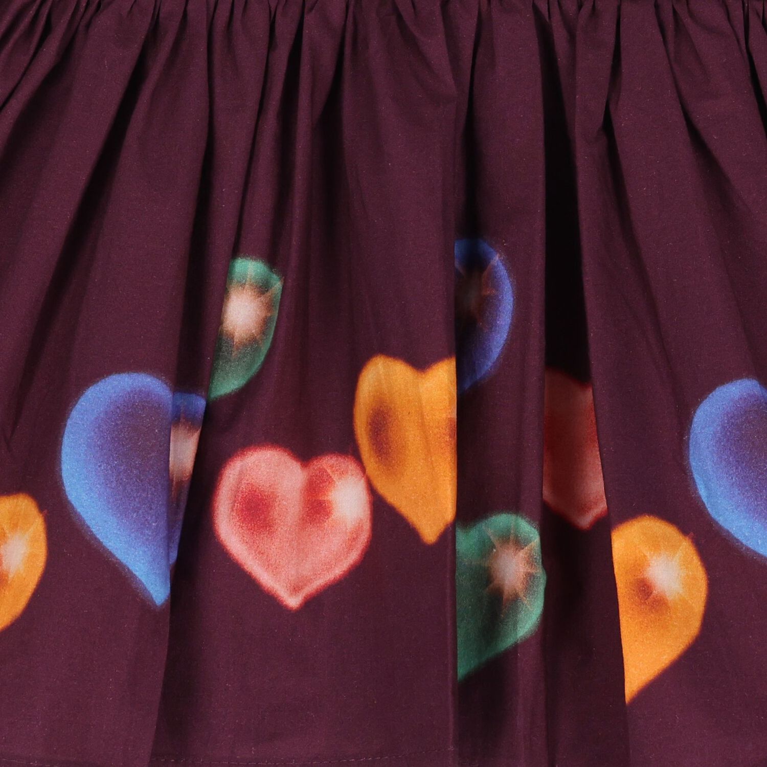 Younger Girls Purple Hearts Dress, 1, hi-res