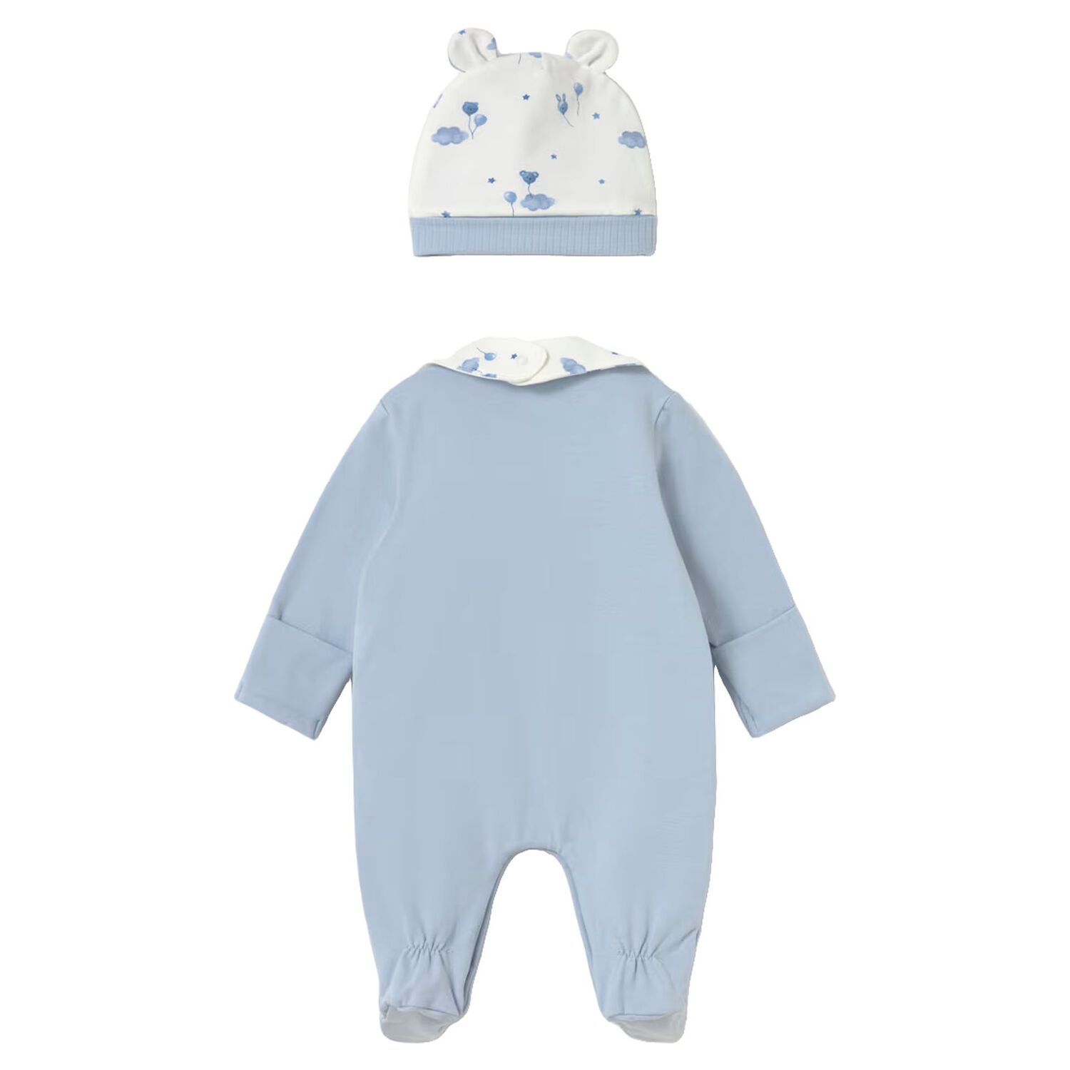 Baby Girls White & Blue Balloon Babygrow Gift Set, 2, hi-res