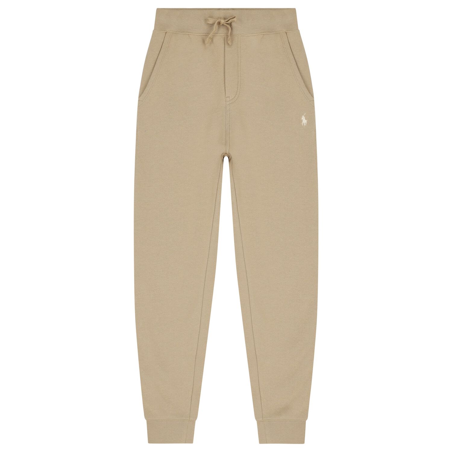 Boys Beige Logo Joggers, 1, hi-res