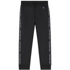 Boys Black Logo Tracksuit, 1, hi-res