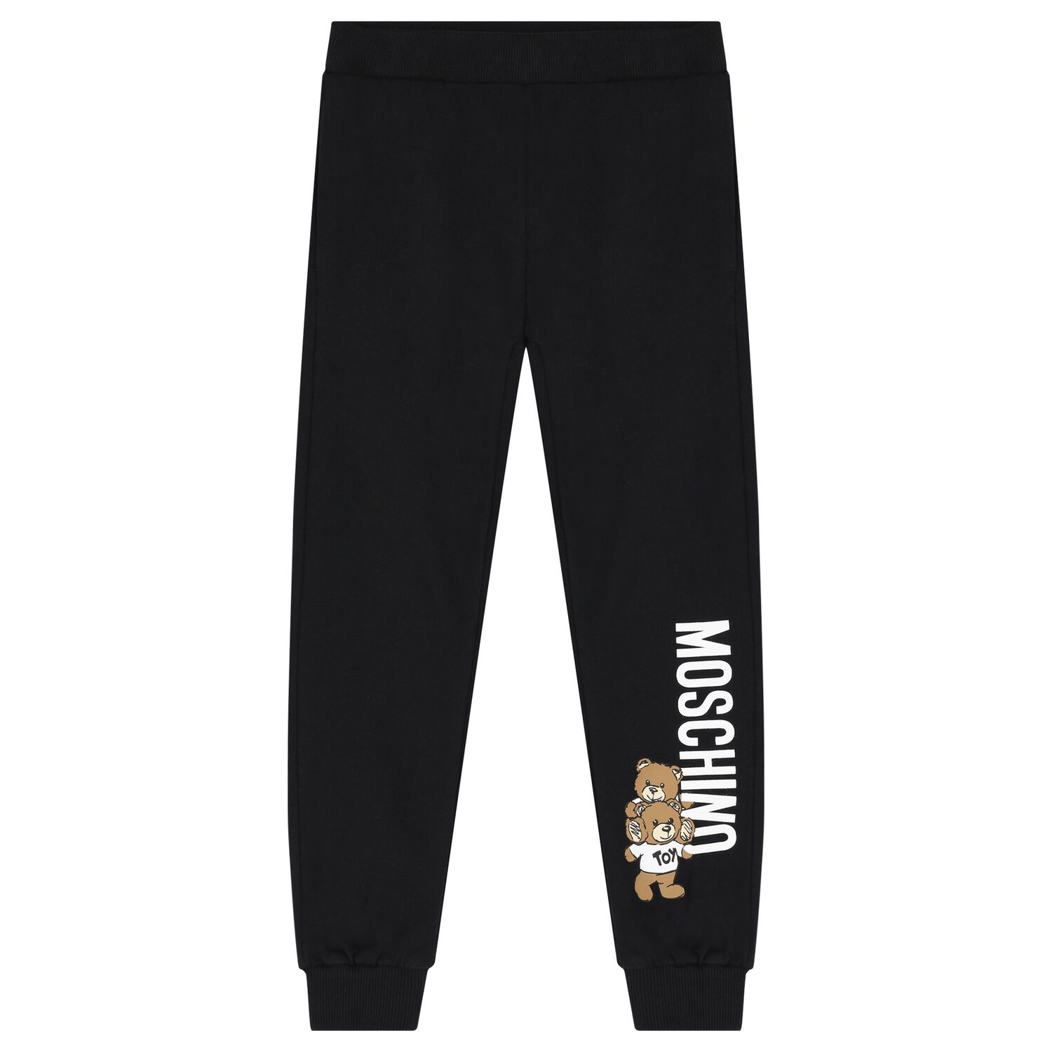 Black Teddy Bear Logo Joggers, 1, hi-res image number null