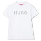 Boys White Logo T-Shirt, 2, hi-res