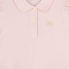 فستان بنات واسع بالشعار باللون الوردى , 1, hi-res