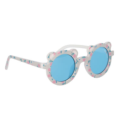 Girls Ivory & Pink Floral Sunglasses