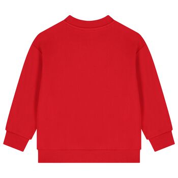 Boys Red Tiger Logo Sweatshirt