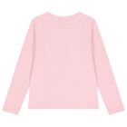 توب بنات باكمام طويله بالشعار بطبعه تيدى بير باللون الوردى , 4, hi-res