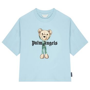 Boys Blue Teddy Bear Logo T-Shirt