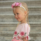Girls Pink Flower Headband, 2, hi-res