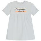 Younger Girls Grey Logo Dress, 1, hi-res