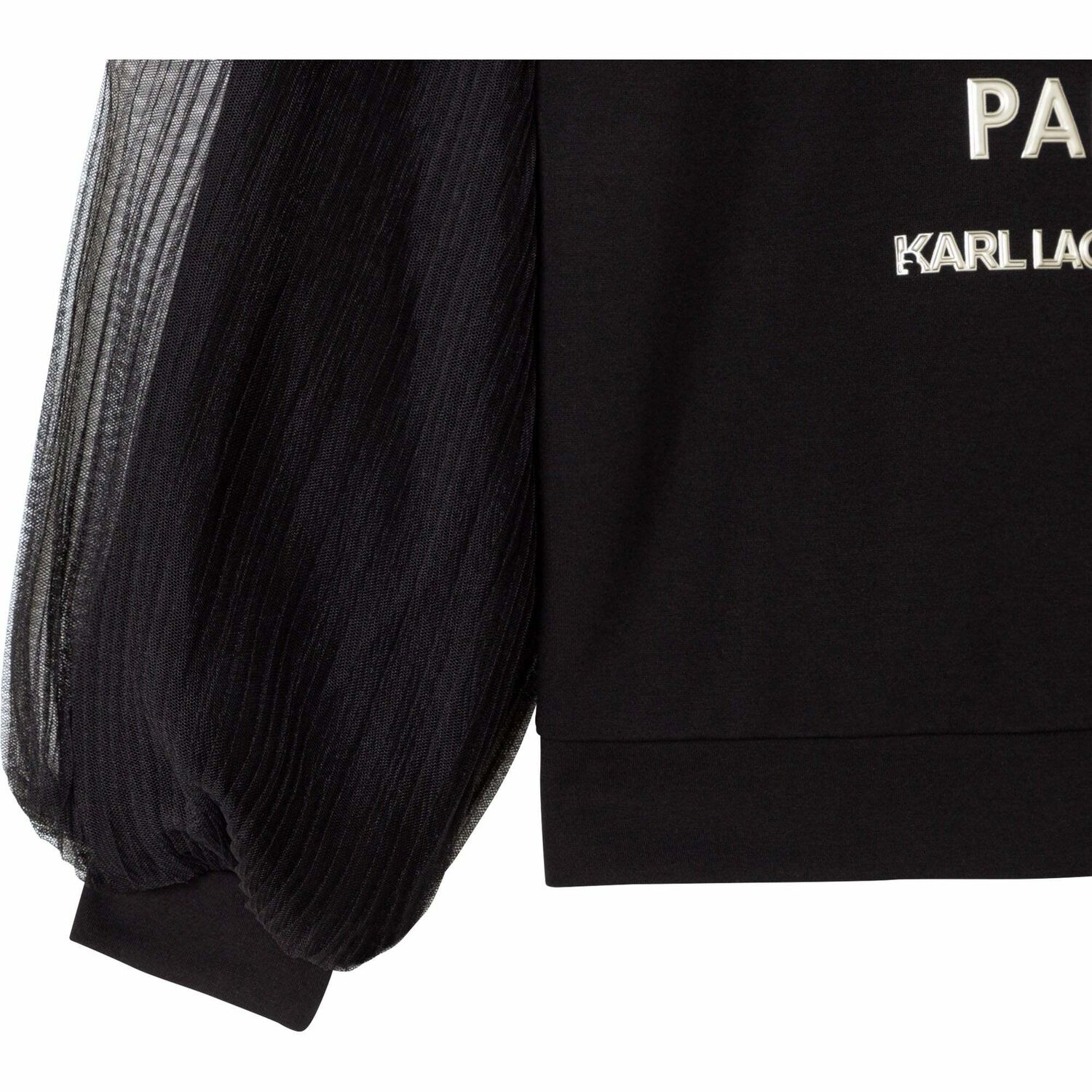 Girls Black Logo Sweatshirt, 1, hi-res image number null