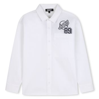 Boys White Logo Shirt