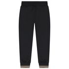 Boys Black Joggers, 1, hi-res