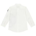 تيشيرت أولاد بالشعار باللون الأبيض, 2, hi-res