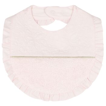 Girls Pink & Gold Baby Bib