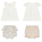Baby Girls Ivory & Beige Shorts Set ( 2-Pack ), 1, hi-res