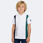Boys White Logo Polo Shirt, 1, hi-res