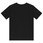 Boys Black Logo T-Shirt, 1, hi-res