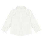 طقم أولاد بنطلون بالشعار باللون الأبيض والكحلي, 1, hi-res