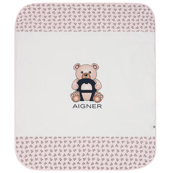 Baby Girls Pink Logo Blanket