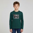 Boys White & Green Long Sleeve Top, 1, hi-res